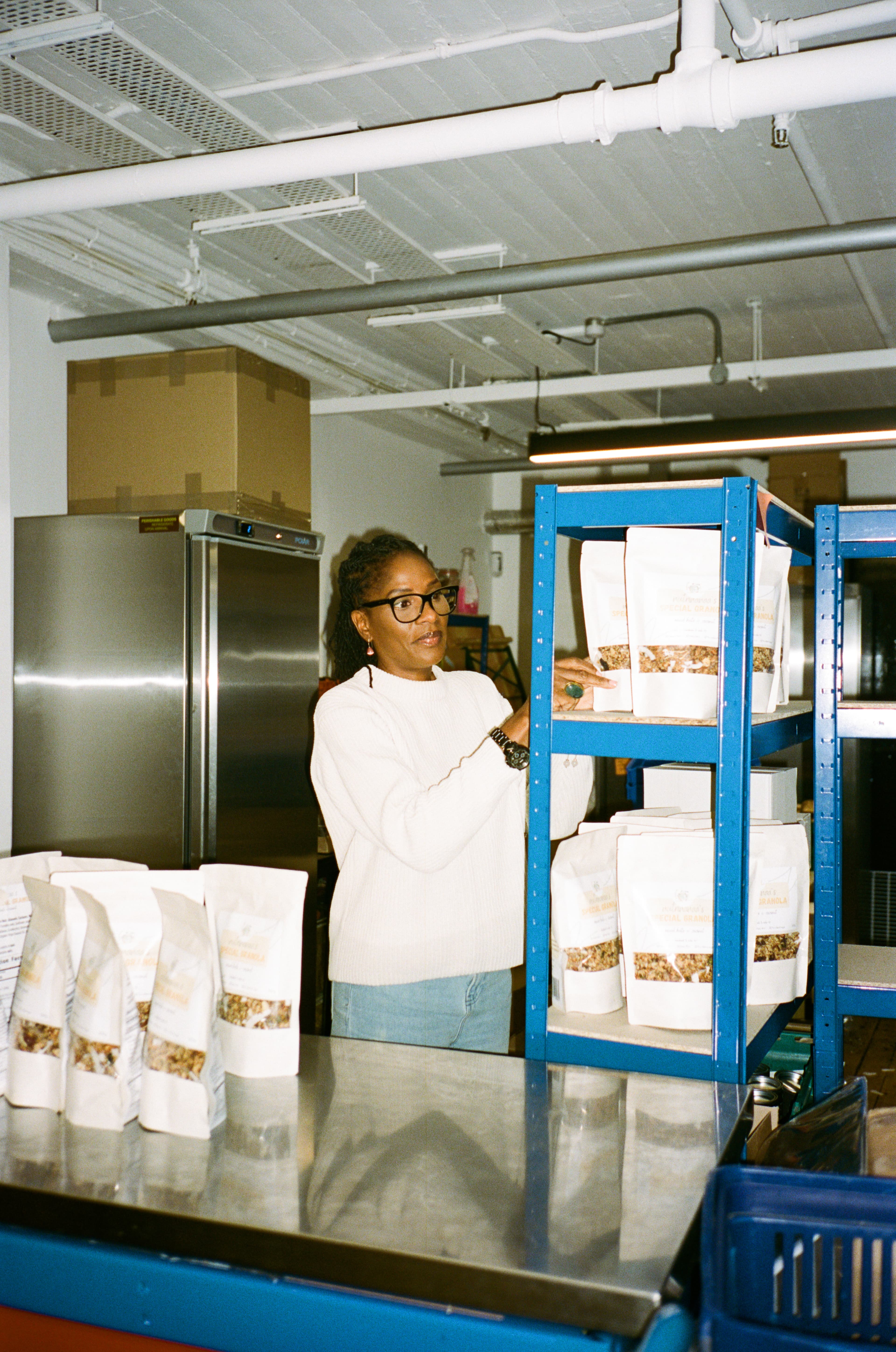 Nana at DELLI warehouse